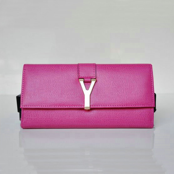 241175 Yves Saint Laurent Y Grande Linea Flap Portafoglio 241175 Plum